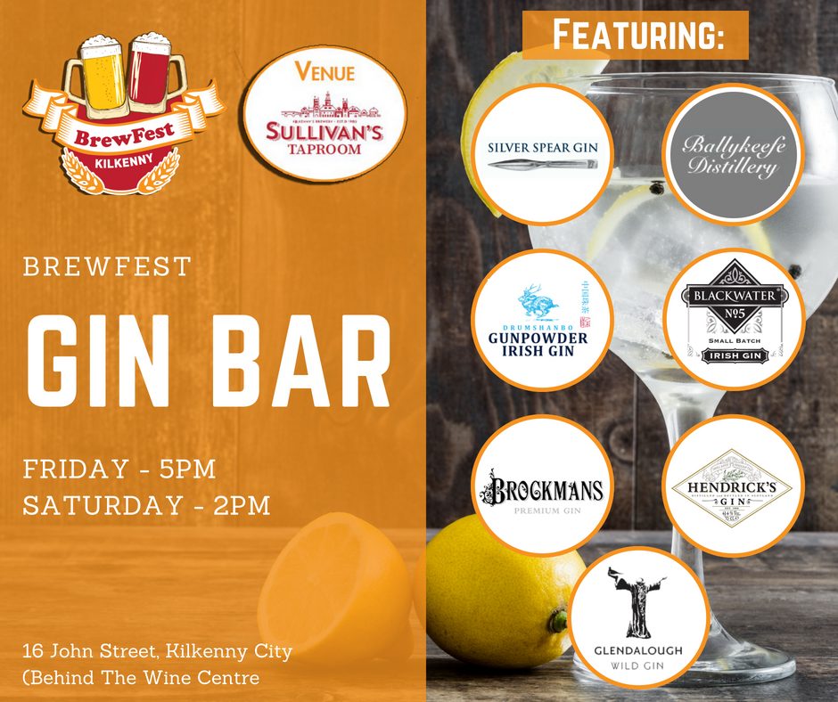 BrewFest Kilkenny - Gin Bar Lineup